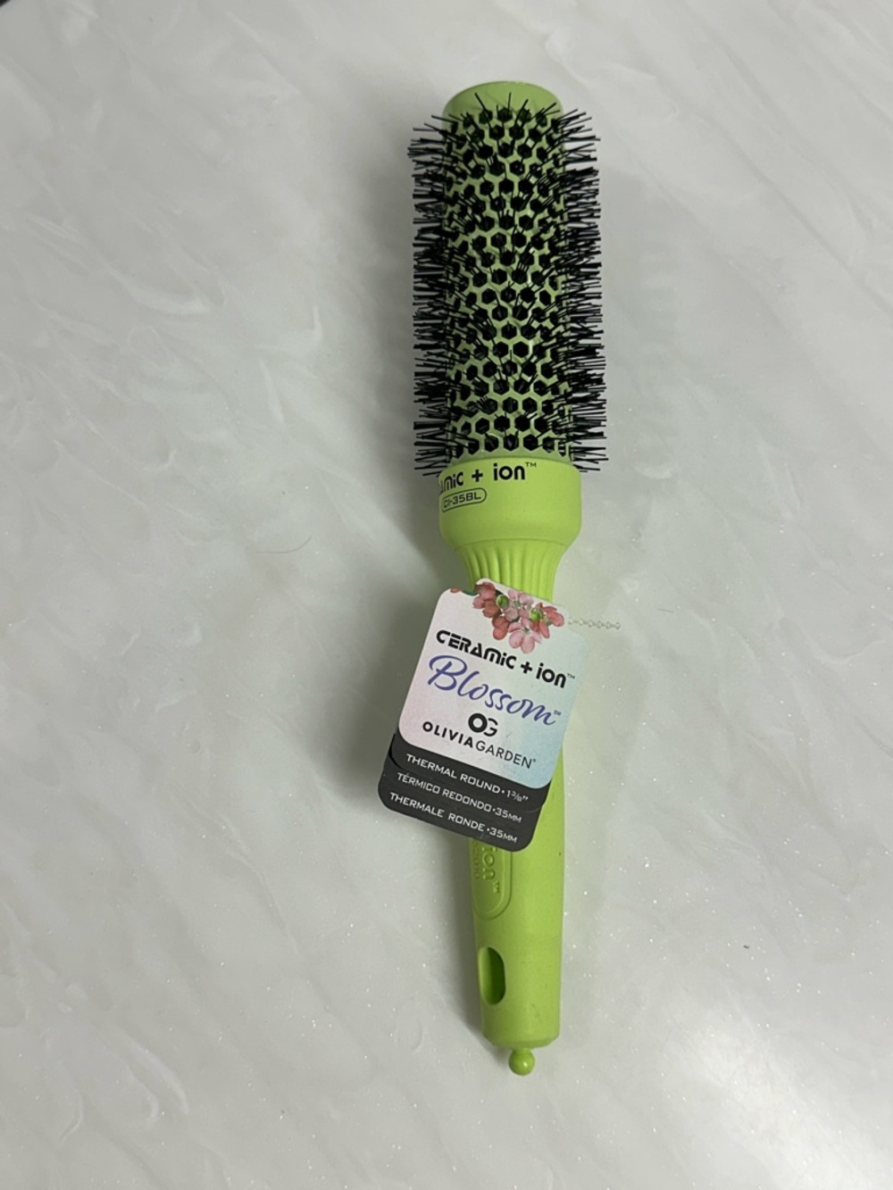 Blossom Ceramic + Ion 1.5" Round Hair Brush - Green